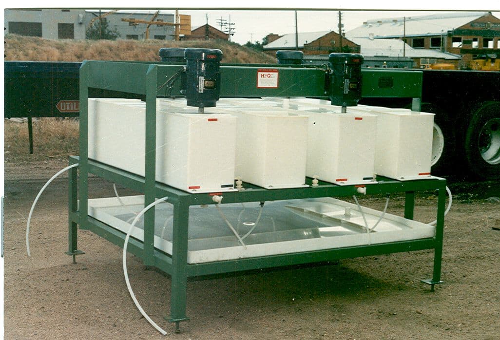 QPEC fully integrated pilot plant mixer-settler system on structural steel frame